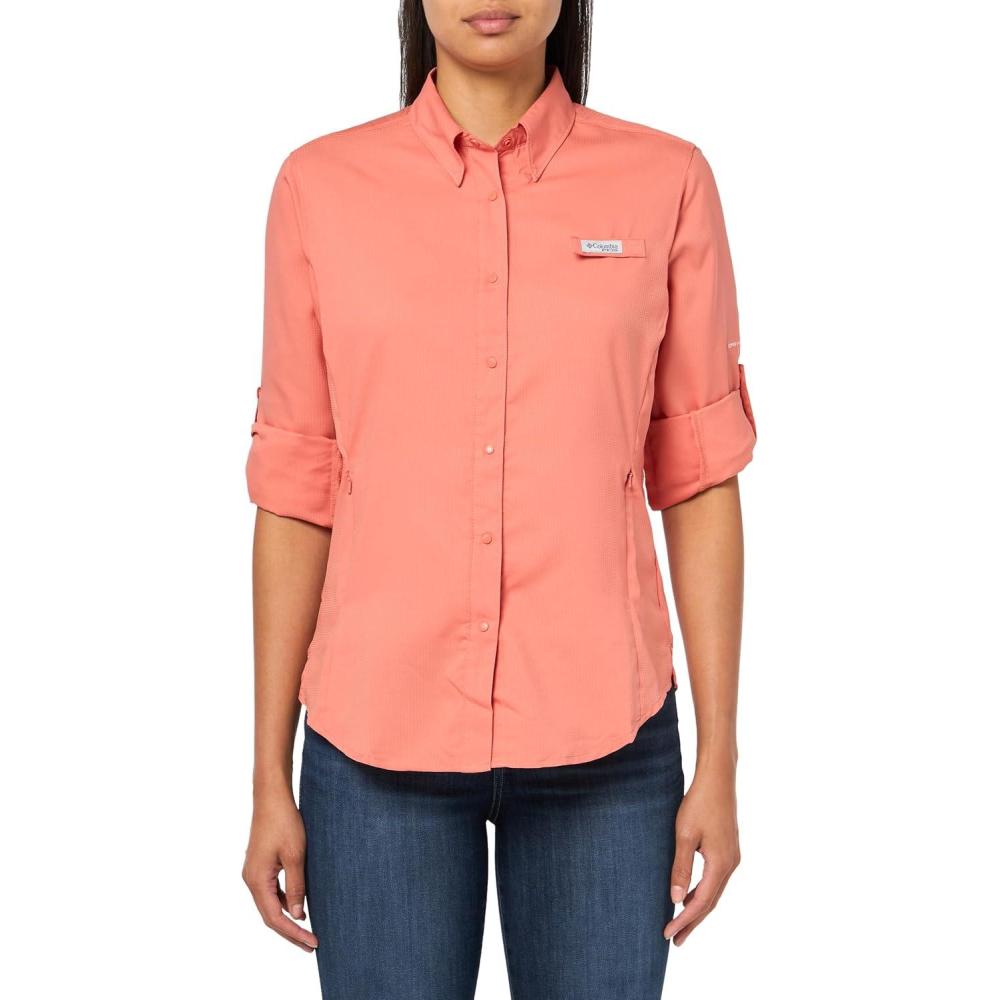 imageColumbia Sportswear Womens PlusSize Tamiami II Long Sleeve ShirtFaded Peach
