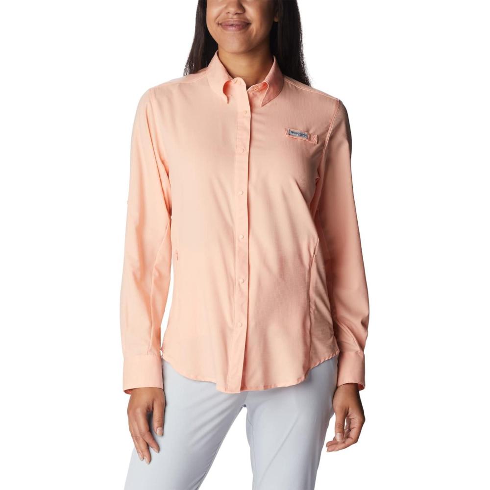 imageColumbia Sportswear Womens PlusSize Tamiami II Long Sleeve ShirtLight Coral