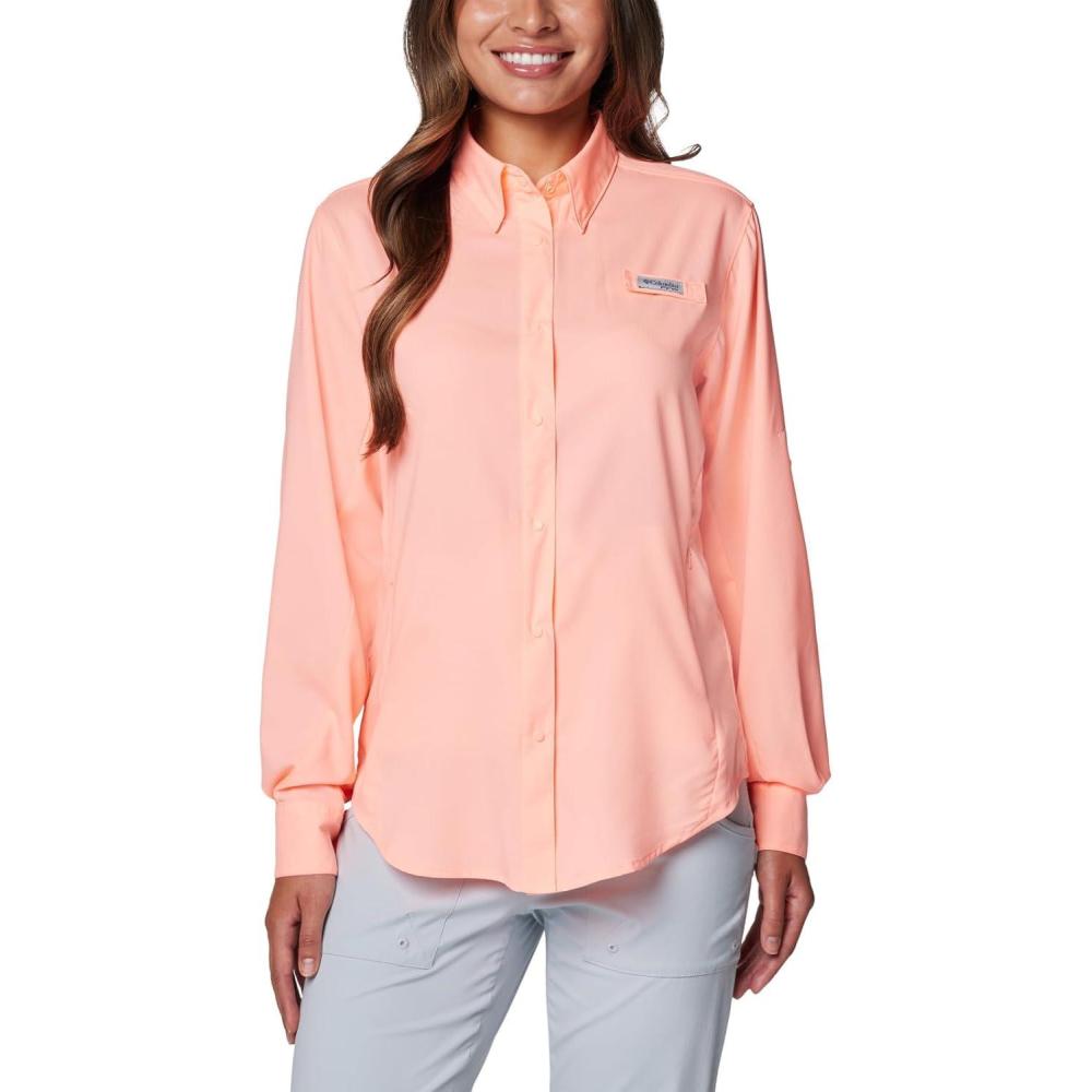 imageColumbia Sportswear Womens PlusSize Tamiami II Long Sleeve ShirtTiki Pink