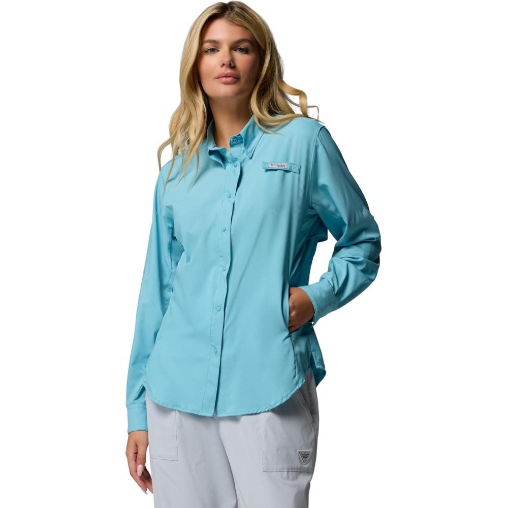 imageColumbia Sportswear Womens PlusSize Tamiami II Long Sleeve ShirtVintage Blue
