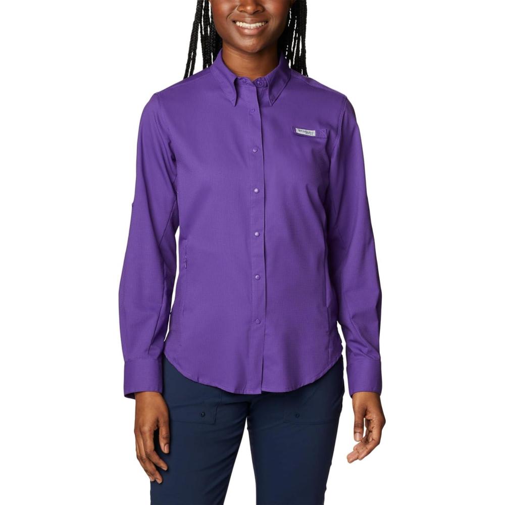 imageColumbia Sportswear Womens PlusSize Tamiami II Long Sleeve ShirtVivid Purple
