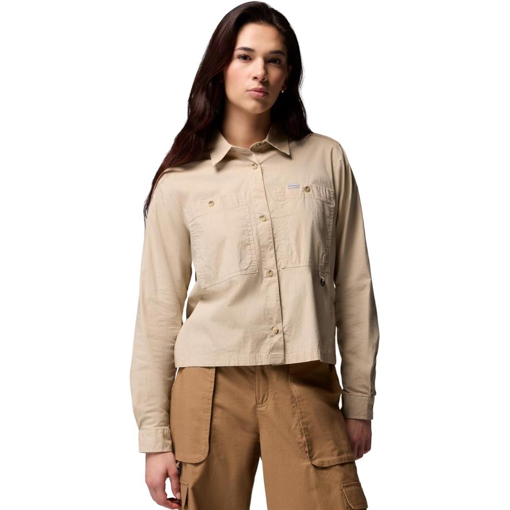 imageColumbia Womens Brea Falls Woven Long SleeveAncient Fossil