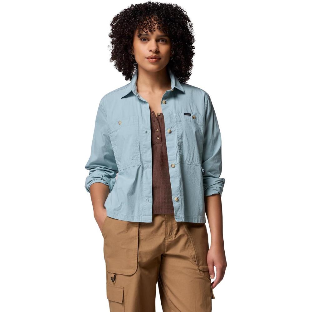 imageColumbia Womens Brea Falls Woven Long SleeveCrushed Blue