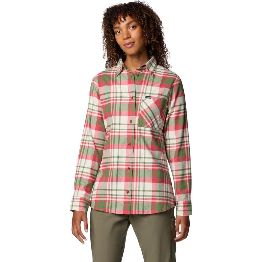 imageColumbia Womens Calico Basin Flannel Long Sleeve ShirtCanteen Multiplaid