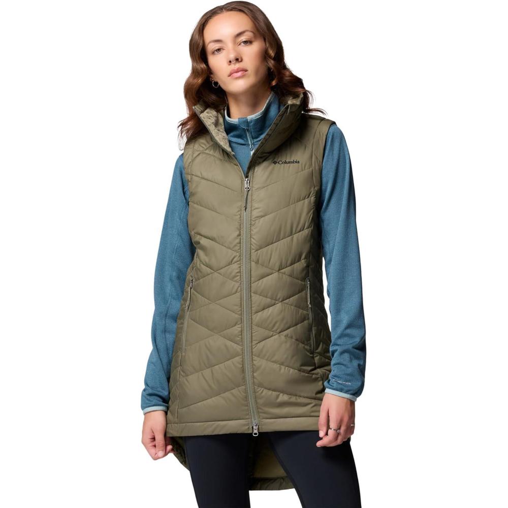 imageColumbia Womens Heavenly Ii Long VestStone Green