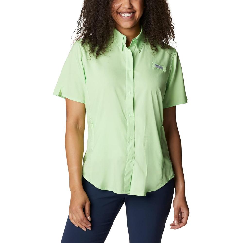 imageColumbia Womens PFG Tamiami II Short Sleeve ShirtLime Glow