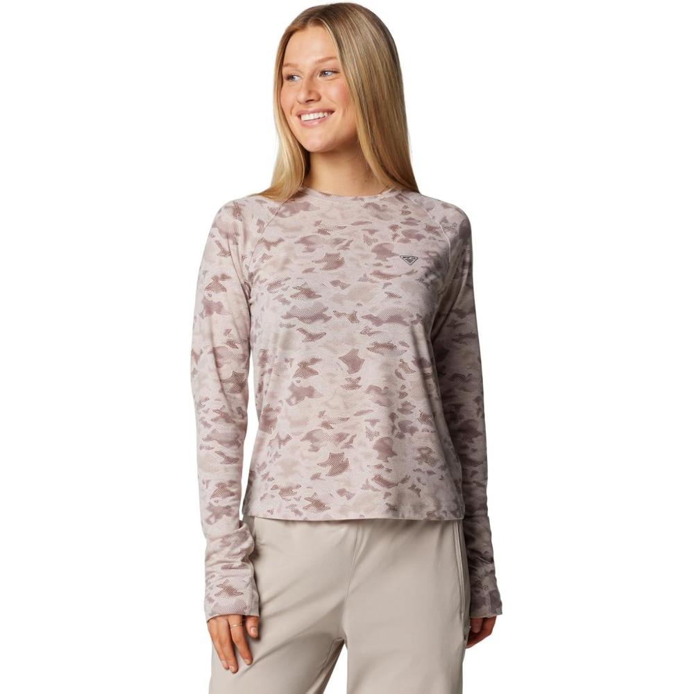 imageColumbia Womens PFG Uncharted Knit Long SleeveCrushed Clay Uncharted Waters