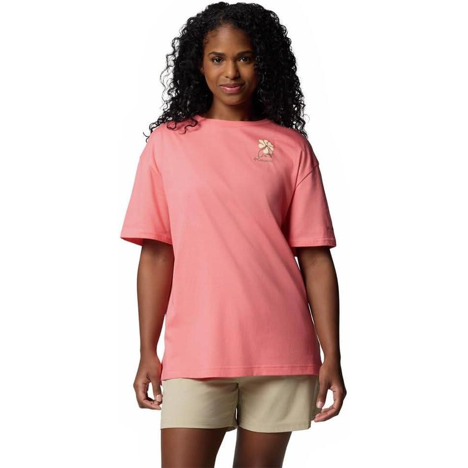 imageColumbia Womens Rolling Bend Graphic Oversized TeeAlpenglowFloral Fun