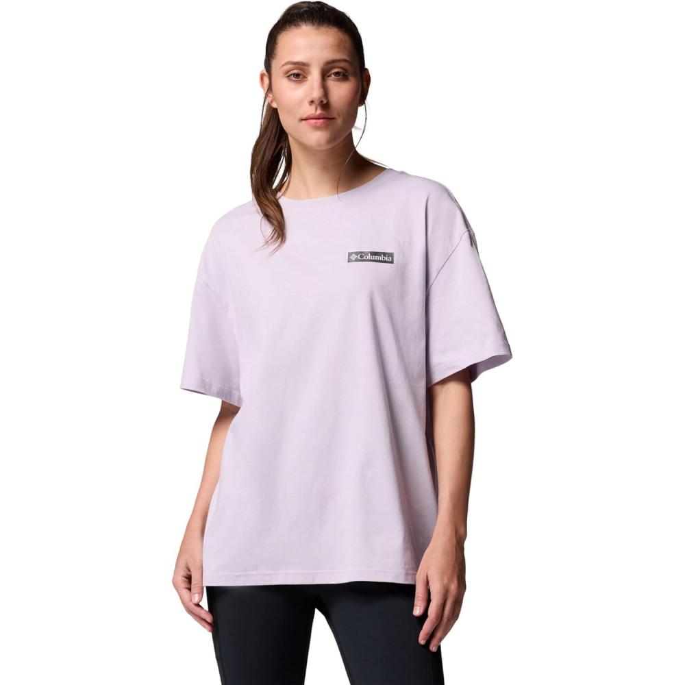 imageColumbia Womens Rolling Bend Graphic Oversized TeeLavender PearlMountainview