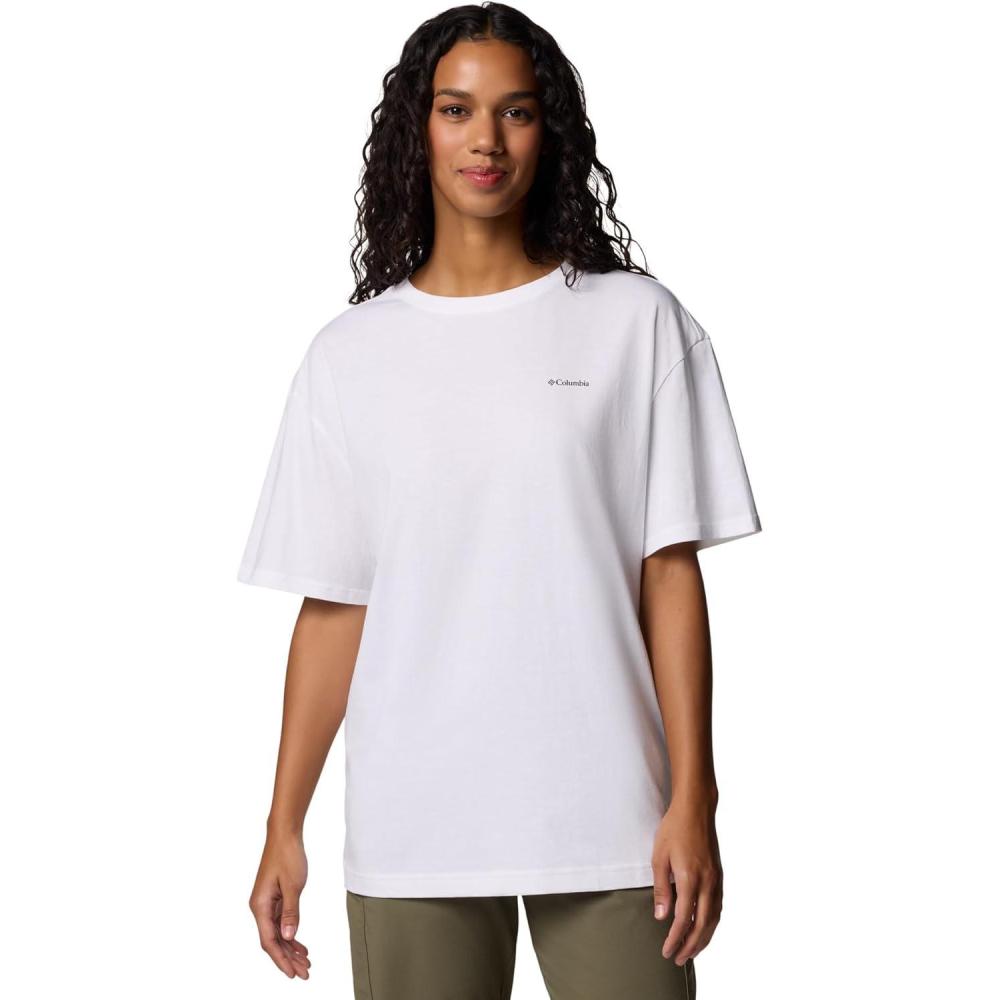 imageColumbia Womens Rolling Bend Graphic Oversized TeeWhiteCsc Stacked Gem