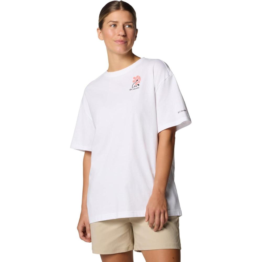 imageColumbia Womens Rolling Bend Graphic Oversized TeeWhiteFloral Fun
