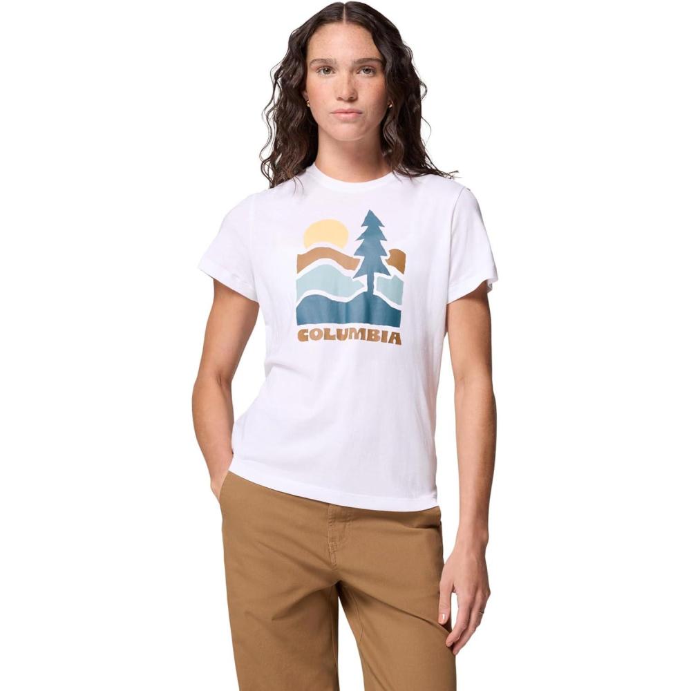 imageColumbia Womens Ruby Springs Graphic Fitted Short SleeveWhiteGet Hiked