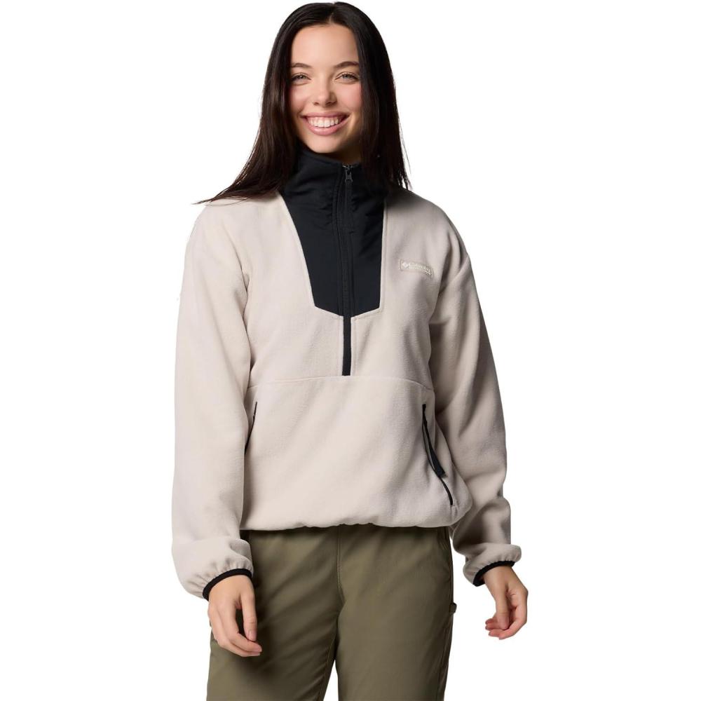 imageColumbia Womens Sequoia Grove Half Zip Fleece Jacket Dark StoneBlack Large