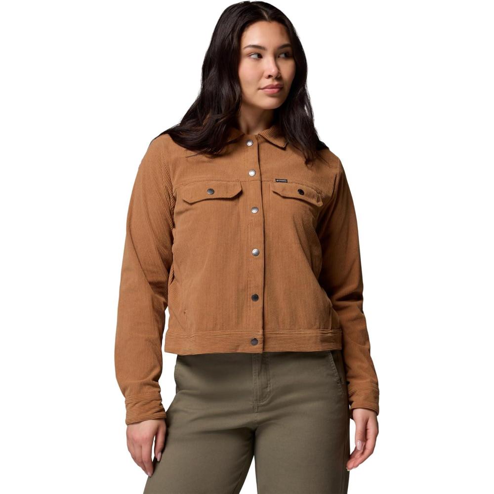 imageColumbia womens Blue Point Creek Short Corduroy Shirt JacketCamel Brown