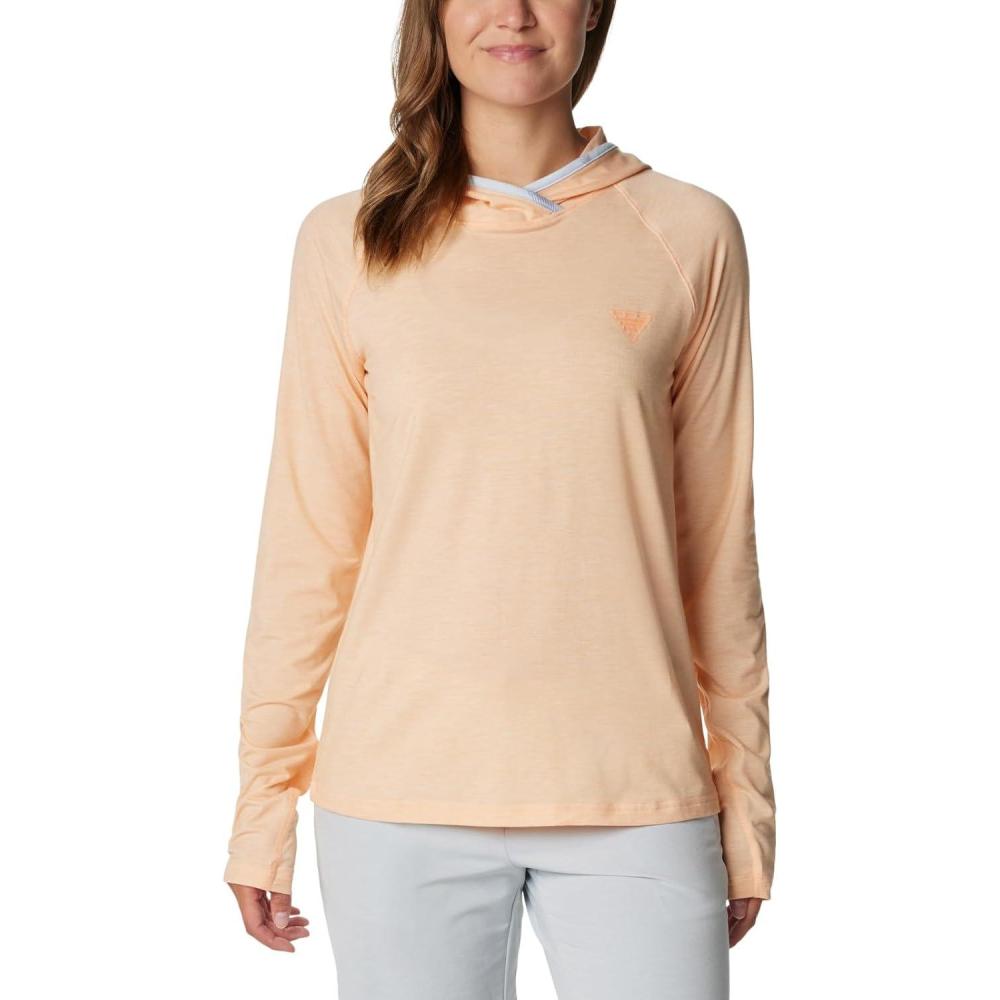 imageColumbia womens Pfg Uncharted HoodiePeach Fizz Heather