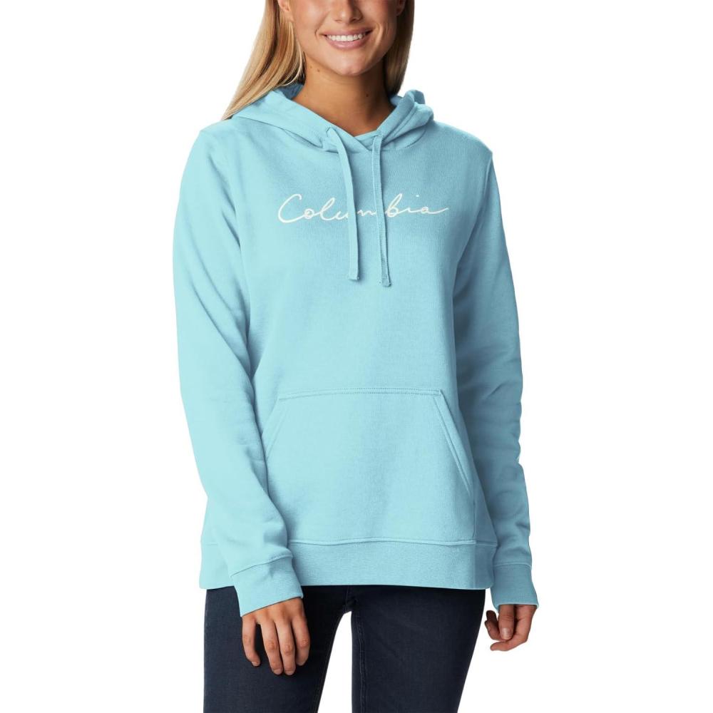 imageColumbia womens Trek Graphic HoodieAquamarineScripted Brand