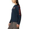 Columbia NCAA Womens Collegiate Tidal Tee Ls Shirt(Aub – Collegiate Navy  Spark Orange)