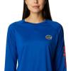 Columbia NCAA Womens Collegiate Tidal Tee Ls Shirt(Fla – Azul  Spark Orange)