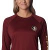 Columbia NCAA Womens Collegiate Tidal Tee Ls Shirt(Fsu – Cabernet  Sierra Tan)
