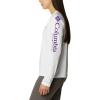 Columbia NCAA Womens Collegiate Tidal Tee Ls Shirt(Lsu – White/Vivid Purple)