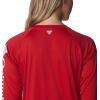 Columbia NCAA Womens Collegiate Tidal Tee Ls Shirt(Os – Intense Red  White)