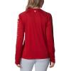 Columbia NCAA Womens Collegiate Tidal Tee Ls Shirt(Os – Intense Red  White)