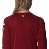 Columbia NCAA Womens Collegiate Tidal Tee Ls Shirt(Sc – Beet  White)