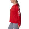 Columbia NCAA Womens Collegiate Tidal Tee Ls Shirt(Uga – Bright Red  White)