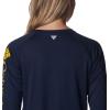 Columbia NCAA Womens Collegiate Tidal Tee Ls Shirt(Wv – Collegiate Navy/Mlb Gold)