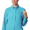 Columbia Sportswear Women’s Plus-Size Tamiami II Long Sleeve Shirt(Clear)