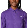 Columbia Sportswear Women’s Plus-Size Tamiami II Long Sleeve Shirt(Vivid Purple)