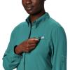 Columbia Sportswear Women’s Plus-Size Tamiami II Long Sleeve Shirt(Waterfall)