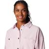 Columbia Womens Blue Point Creek Corduroy Shirt Jacket(Pink Dawn)