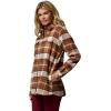 Columbia Womens Blue Point Creek Shirt Jacket(Camel Brown Macro Buffalo Check)