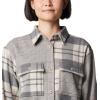 Columbia Womens Blue Point Creek Shirt Jacket(City Grey River Crossing Plaid/Mh)