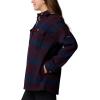 Columbia Womens Blue Point Creek Shirt Jacket(Collegiate Navy River Crossing Plaid)