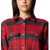 Columbia Womens Blue Point Creek Shirt Jacket(Daredevil River Crossing Plaid)