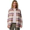 Columbia Womens Blue Point Creek Shirt Jacket(Dark Stone Hilltop Stripe)