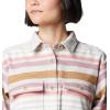 Columbia Womens Blue Point Creek Shirt Jacket(Fig Mindful Stripe)