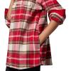 Columbia Womens Blue Point Creek Shirt Jacket(Mountain Red Macro Buffalo Check)