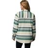 Columbia Womens Blue Point Creek Shirt Jacket(Rain Forest Hilltop Stripe)