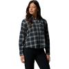 Columbia Womens Blue Point Creek Woven Long Sleeve Shirt(Collegiate Navy Everyday Tartan)