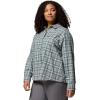Columbia Womens Blue Point Creek Woven Long Sleeve Shirt(Crushed Blue Everyday Tartan)