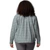 Columbia Womens Blue Point Creek Woven Long Sleeve Shirt(Crushed Blue Everyday Tartan)