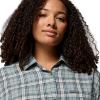 Columbia Womens Blue Point Creek Woven Long Sleeve Shirt(Crushed Blue Everyday Tartan)