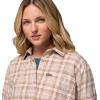 Columbia Womens Blue Point Creek Woven Long Sleeve Shirt(Dark Stone Everyday Tartan)