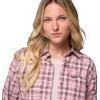 Columbia Womens Blue Point Creek Woven Long Sleeve Shirt(Eraser Pink Everyday Tartan)