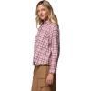 Columbia Womens Blue Point Creek Woven Long Sleeve Shirt(Eraser Pink Everyday Tartan)