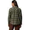 Columbia Womens Blue Point Creek Woven Long Sleeve Shirt(Stone Green Everyday Tartan)