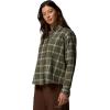Columbia Womens Blue Point Creek Woven Long Sleeve Shirt(Stone Green Everyday Tartan)